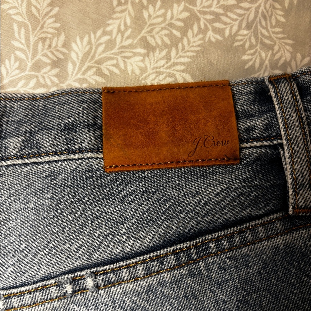 J.Crew Slouchy Boyfriend Jeans Women’s 27 Blue Distressed Mid Rise Denim BD364 - Picture 8 of 9